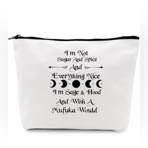 I’M NOT SUGAR & SPICE Halloween Gift for Women Makeup Bag Travel Toiletry- NWT